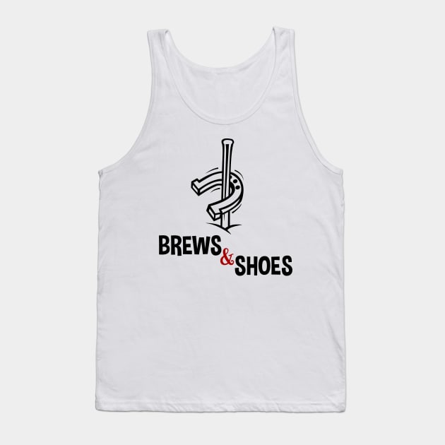 Brews and Shoes Horseshoe Ringer Pitching Tank Top by SassySoClassy